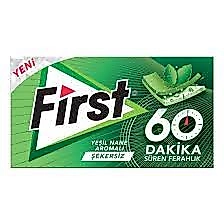 First 60 Dakika YEŞİL Nane Aromalı Sakız 27 Gr 12 Lİ PAKET