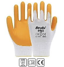 Beybi Pn3 Nitril Eldiven - Sarı *12AD